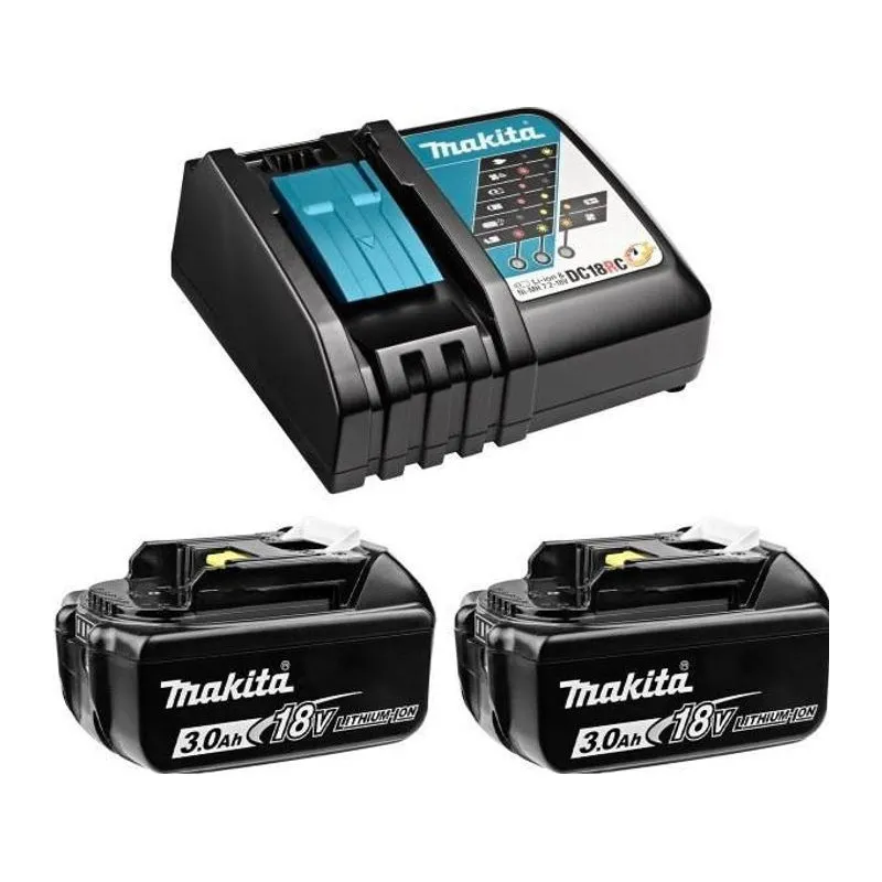 Makita set 7 baterija BL1830Bx2 + punjač brzi DC18RC